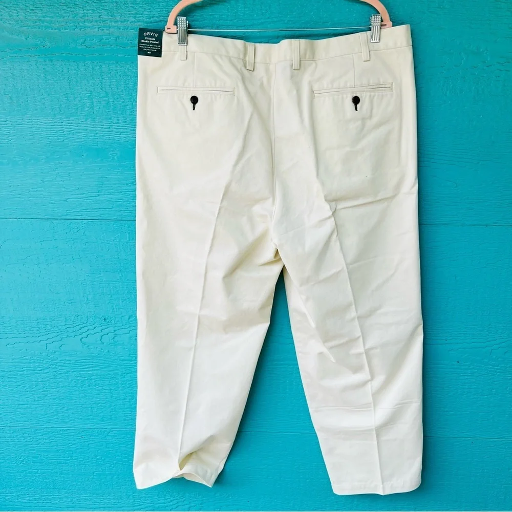 ORVIS ULTIMATE PLEATED FRONT KHAKIS SIZE 42x 30 NWT